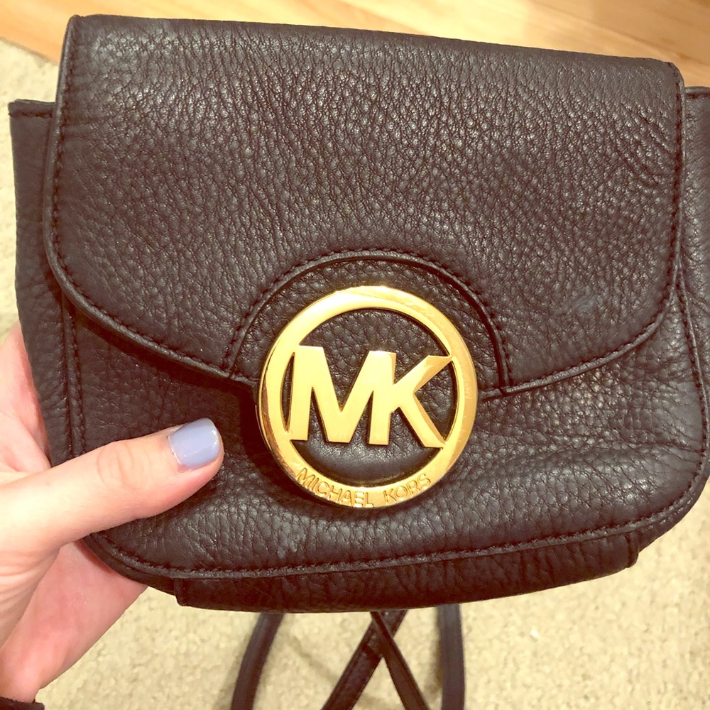 Michael Kors Small Black/gold crossbody